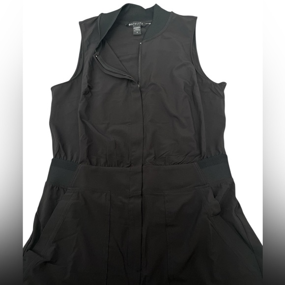 Athleta Brooklyn Black Utility Wide Leg Jogger Lounge Casual Dressy Jumpsuit New - Picture 13 of 16